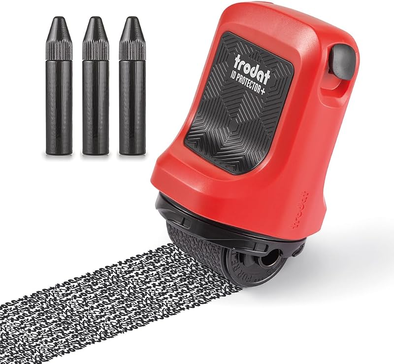 Trodat ID Protector+ Ink Roller 3in1 with 3 Refills Box & Letter Opener