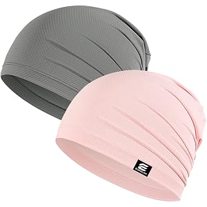 EUDOLAH 2 Pack Cooling Skull Caps for Men & Women Sweat Wicking Quick Dry Summer Breathable 3D Mesh Beanie for All-Day Wear