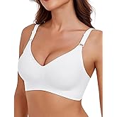 Padded Bra Comfortable Back Fat Smoothing Full Coverage Wireless Support Bra No Underwire Seamless Bralette