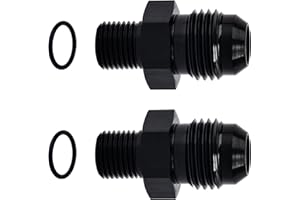 EVIL ENERGY 6AN Male Flare to M10 x 1.0mm Male Metric Fitting Adapter Aluminium Alloy 2PCS