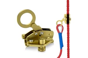Loodmeo Self-Locking Rope Grab Ascender, Alloy Steel, Suitable for Heavy Industry/Roofing/Construction/Fall Protection/Tree Trimming/Lifeline, Compliant with OSHA/ANSI Standards