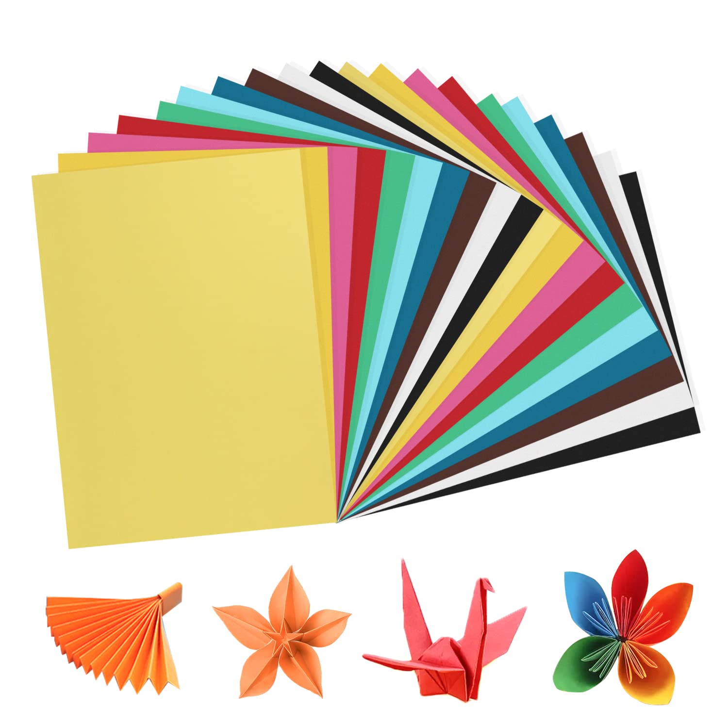 ASelected 100 Sheets 230gsm Thick Coloured Card A4 Pack Assorted Bright Multi Colour Paper for Craft Cardstock Paper Construction Cutting Paper Cardboard for Crafting 10 Assorted Colours 230gm