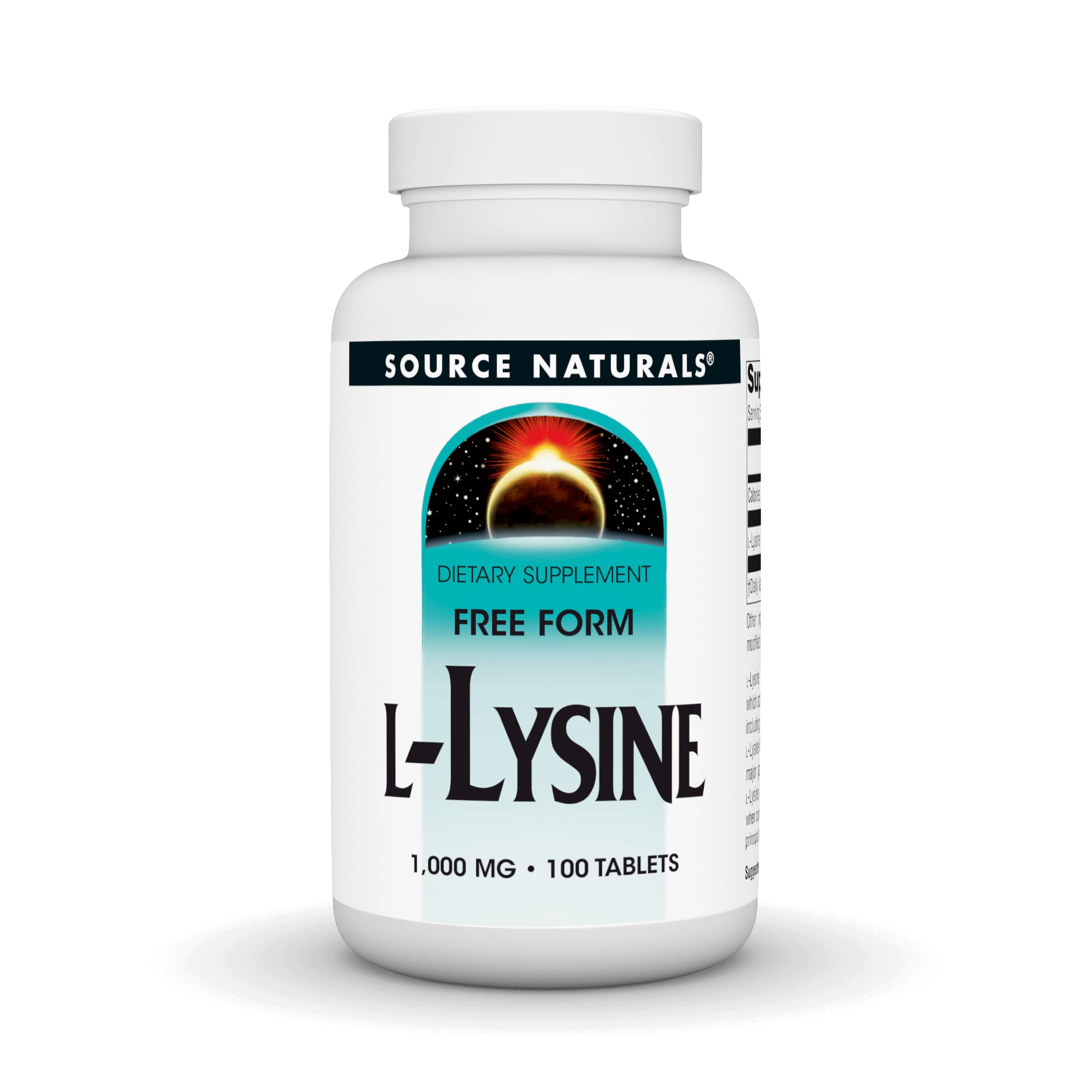 Photo 1 of ***Factory seal***
Source Naturals L-Lysine Free Form, 1,000 mg - Amino Acid Supplement Supports Energy Formation & Collagen* - 100 Tablets