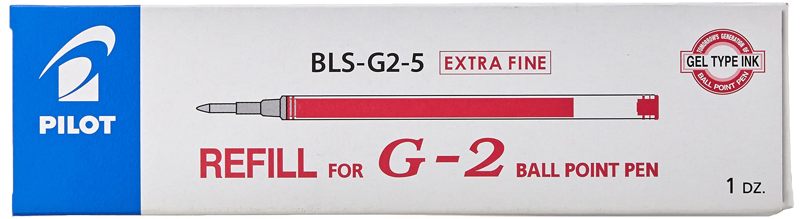 Pilot Refill for G205/B2P Gel 0.5 mm (Box of 12) - Red