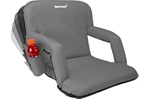 Driftsun Stadium Seats with Back Support, Deluxe Bleacher Chairs with Back Support and Cushion, Padded Stadium Seats, Waterproof Stadium Chair