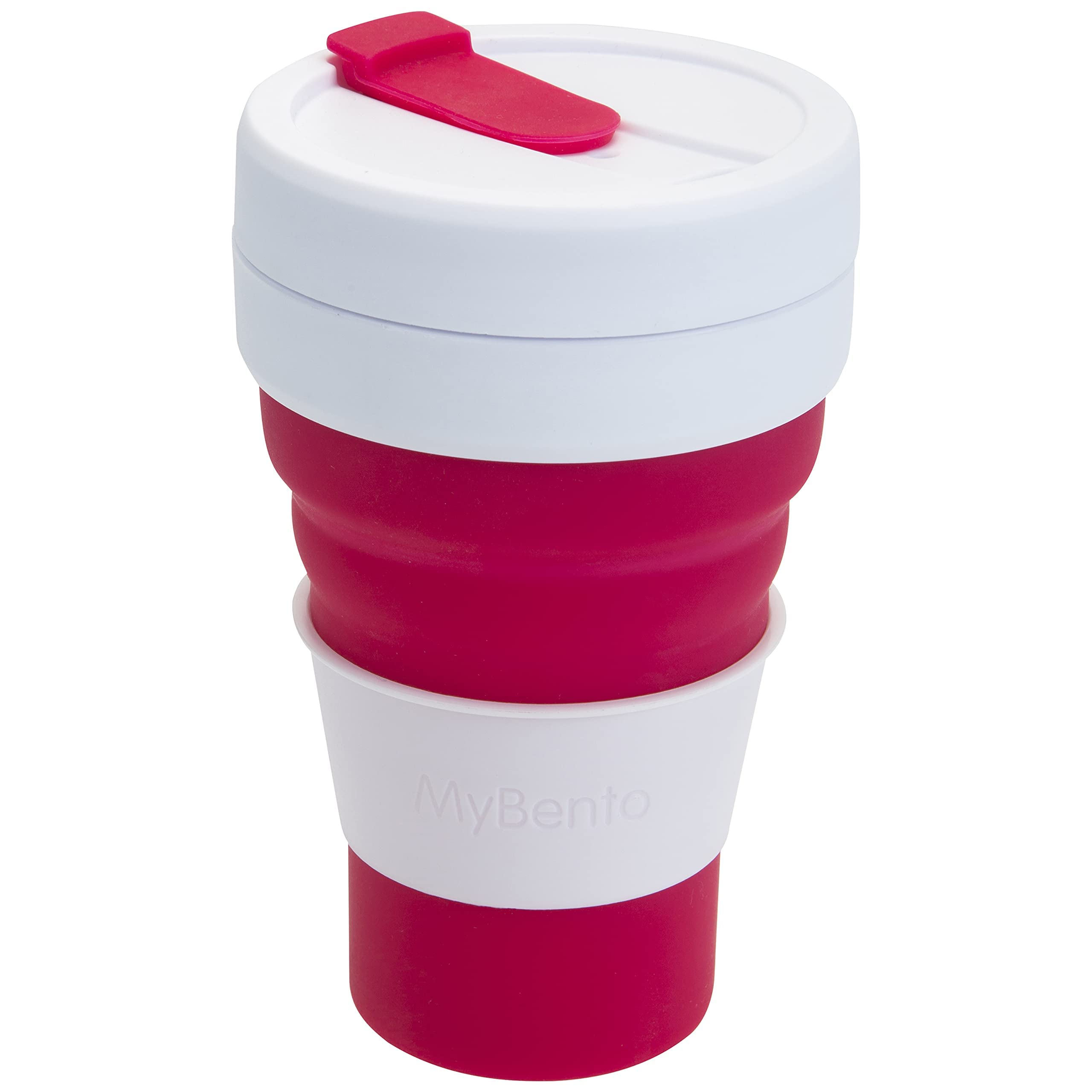 VFM - Collapsible Travel Cup, Spill Proof Pop Up Grande (Berry) Outdoor Leisure, Durable, Camping, Holiday, Outdoor Living, Fishing, Travelling, Dining Alfresco