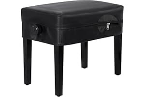 Explore Land Piano Bench Cover with Zipper -Waterproof and Thicken Leatherette Slipcover Fit Piano Stool Artist Seat Cover - 22" Lx 14" Wx 8" H