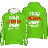 Custom Hoodies For Men Women, Add Your Text Picture Logo Name Photo, Design Your Own Personalized Sweatshirts