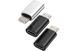 USB C Female to Micro USB Male Adapter(3pack) Type C Charger Cable Android Converter for Ipad Charging Cord Compatible for Ga