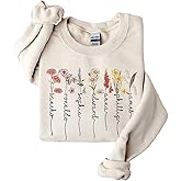 NAZENTI - Custom Grandma Mom Gardens Birth Month Flower Sweatshirt For Women, Mama Gifts For Birthday Mothers Day Christmas