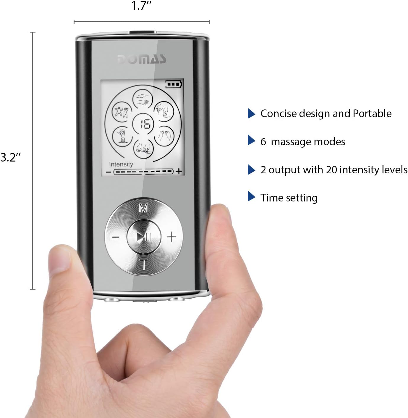 TENS Unit EMS Muscle Stimulator Rechargeable Electronic Pulse Massager Physical Therapy Equipment for Pain Relief: Health & Personal Care