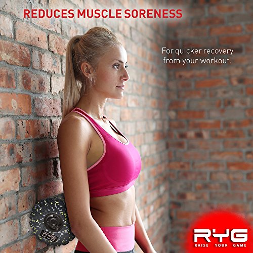 Raise Your Game RYG 4-Speed Vibrating Electric Muscle Foam Roller, Thick Firm High Density Trigger Point Massager Kit for Myofascial Release, Electronic Physical Ther - Thumbnail 3