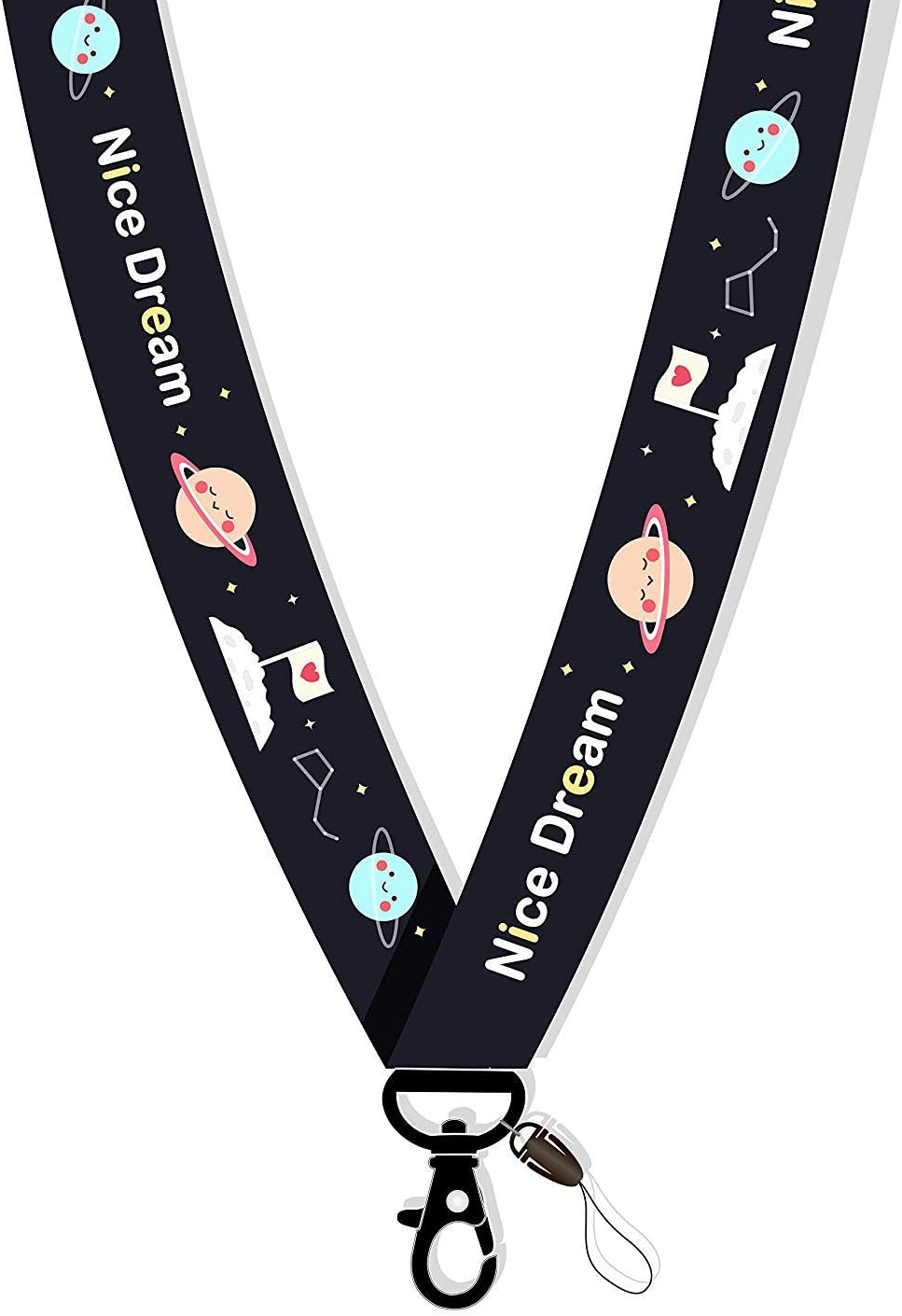 WLOT Lanyard Neck Strap, Two-Sided Printing in Full Colour and for Mobile ID Badge Keys mp3 USB Holder.