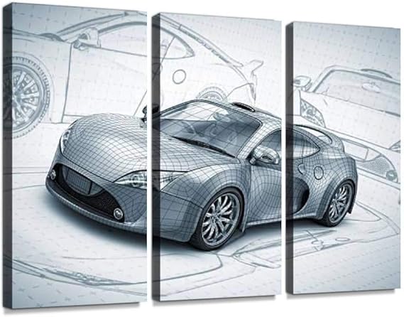 Amazon.com: BELISIIS Sketch Supercar Industrial Blueprint of car Wall