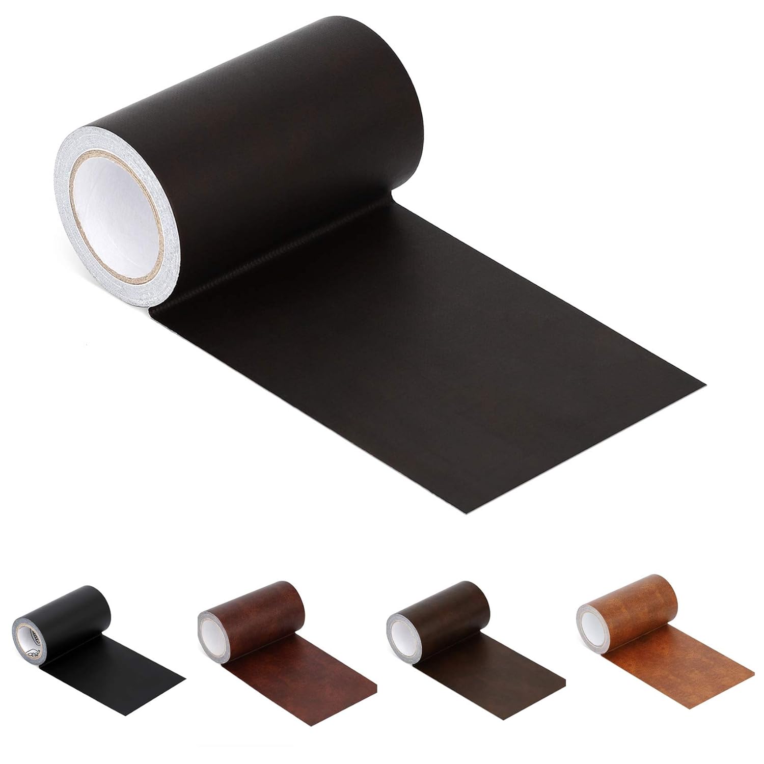 Leather Repair Tape Patch Leather Adhesive for Sofas, Car Seats, Handbags, Jackets,First Aid Patch 2.4"X15' (Dark Brown Leather)