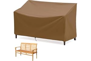 EPICOVER Outdoor Bench Cover for 3-Seater Bench, 210D Waterproof Outdoor Patio Furniture Cover, All Weather Resistant Bench Cover for Patio Furniture Garden Sofa Chair, 64" L x 26" W x 35" H (3 Seater)