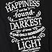 Popfunk Harry Potter Dumbledore Happiness Quote T Shirt & Exclusive Stickers (Large) Black