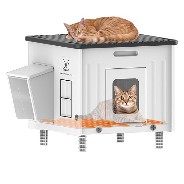 DAHIVS HEATED CAT HOUSE FOR OUTSIDE, HIGH INSULATED...