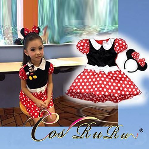 Amazon ディズニー ミニー 風 ワンピース キッズコスチューム 女の子 80cm 100cm キッズコスチューム おもちゃ