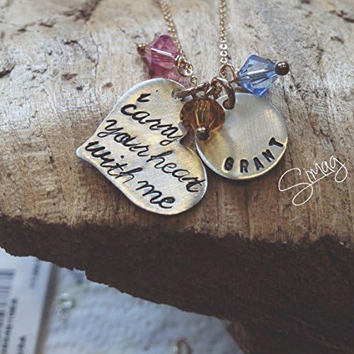 i carry your heart with me - Inspired by the beautiful poem by E E Cummings-Hand Stamped By Simag