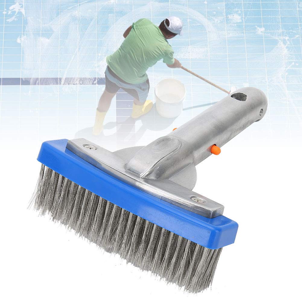 GAESHOW Swimming Pool Brush Head, Heavy-Duty Nylon Bristles Pool Brush Head Compatible with Standard Pool Poles, Ideal for Walls, Tiles, Floors and Steps