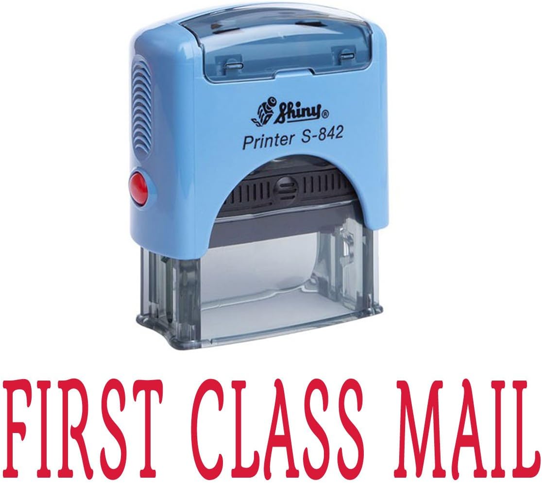 Printtoo First Class Mail Self Inking Rubber Stamp Custom Shiny Office Stationery Stamp
