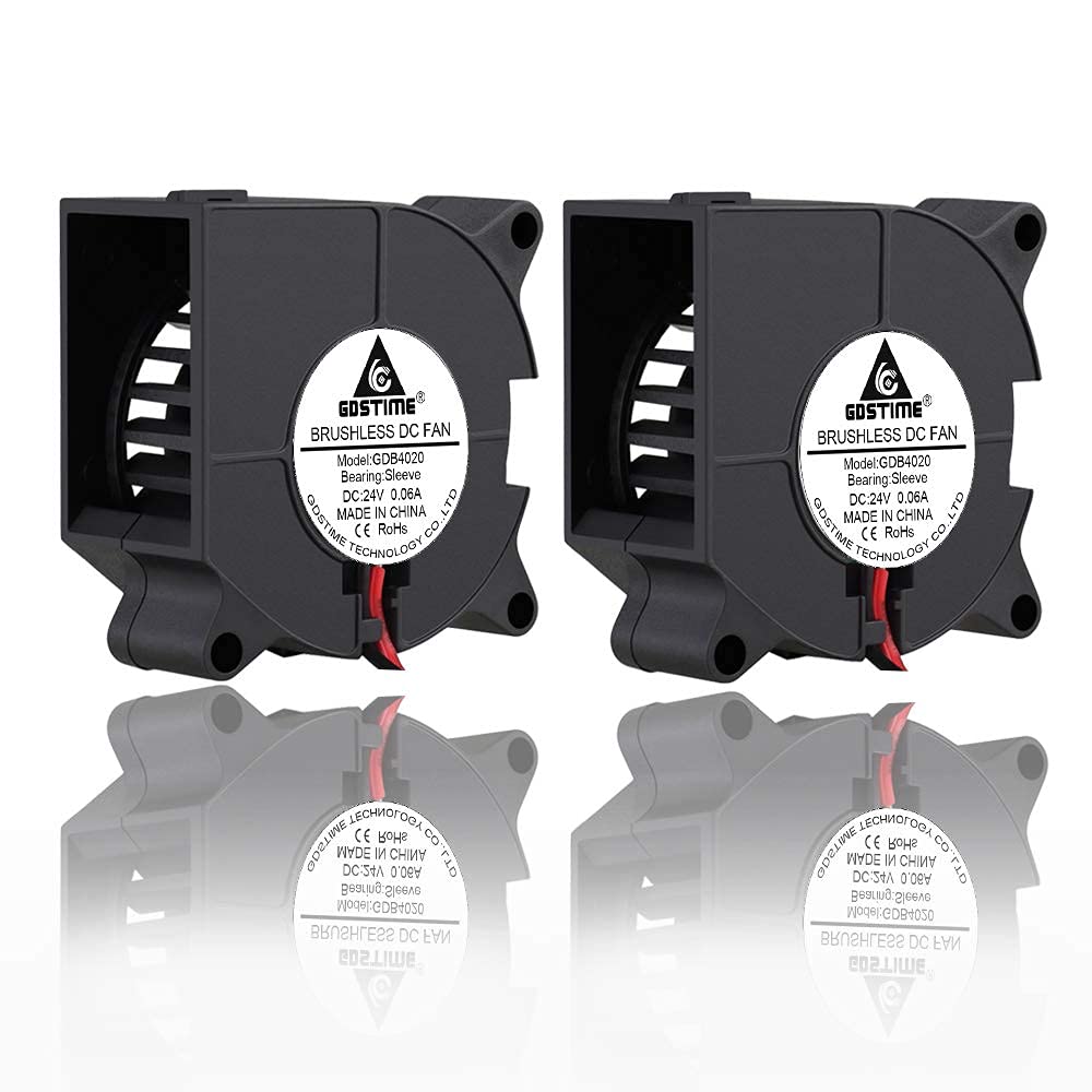 GDSTIME 24V 4020 Blower Fan 40 x 20 Cooling Blower Fan 40mm 4020 Turbo Turbine Case DC Brushless Cooling