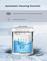 Acmeenjoy Ice Maker Countertop Portable 12kg/24h 9 Cubes in 6-8min view 3