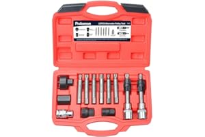 Prokomon 13 Pieces Alternator Pulley Tool Kit; Alternator Pulley Removal Tool for Car Pulley Removal Decoupling Puller