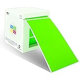 PARLAIM 3 X 5 Inch Rectangle Adhesive Color Coding Stickers,Square Inventory Stickers -250 Per Dispenser Box (Fluorescent Green)