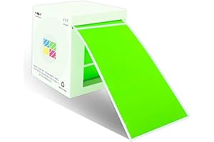 PARLAIM 3 X 5 Inch Rectangle Adhesive Color Coding Stickers,Square Inventory Stickers -250 Per Dispenser Box (Fluorescent Green)