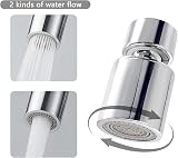 Ainkou Swivel Faucet Aerator 360 Rotating Kitchen Sink Faucet Head 2-Function view 2