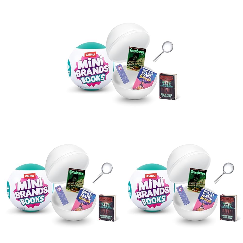 Mini Brands 77493 (Single Capsules) Mini Books, Series 1 (Pack of 3)