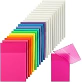 Mr. Pen- Transparent Sticky Notes, 3" x 2", 20 Pads, 1000 Sheets | Colorful &amp; Clear, See Through Self-Adhesive Notes Bulk for Bible Journaling and Studying, Water-Resistant, Clean Removal