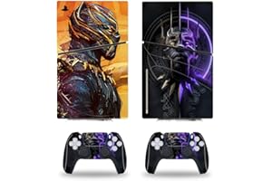 JOCHUI Console Decal Skin Panther Vinyl Sticker Compatible with PS5 Slim Disk Console Controllers Panther Purple