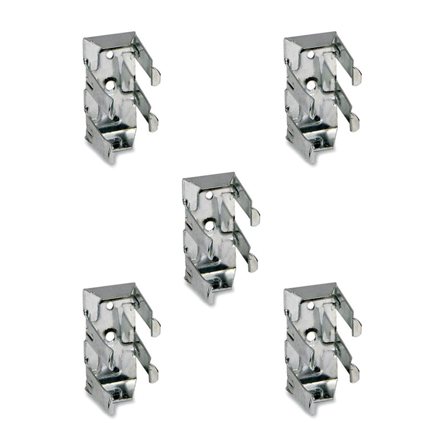 bricoleva.it Hooks for Kitchen Plinth - Hook Skirting Kitchen Clog - Easy to install (Aluminium, 5 pieces)
