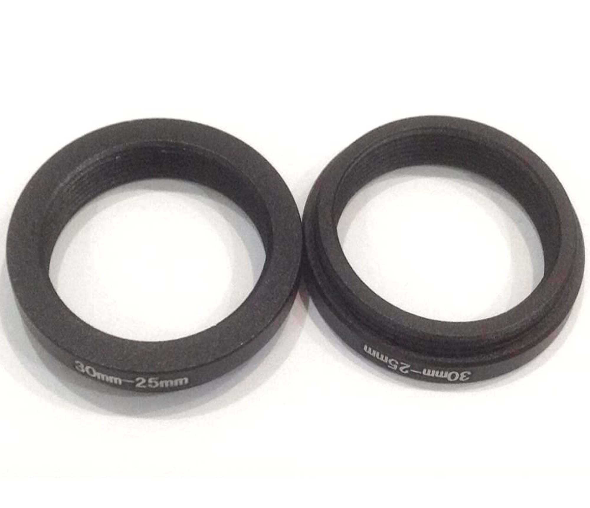 2x Metal 30-25mm Step Down Rings Digital Camera Lens Screws Adapter Connect-ed Size 30mm To 25mm Filter Circle Diameters Holder Film 30-25 Transfer Connector Focus Photograph-y Parts Accessories