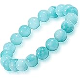 RUIQLXHANG Natural Stretch Lapis Lazuli Bracelet 10mm Healing Crystal Beads Bracelet for Women Men Energy Quartz Chakra Jewelry Meditation Emotion Control Stress & Anxiety Relief Bracelet