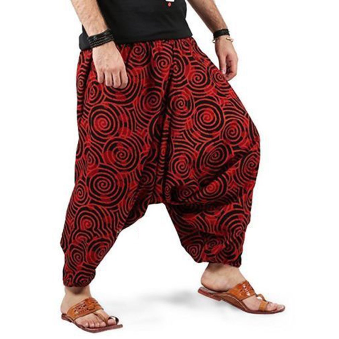 jwf unisex cotton yoga trousers red_free size