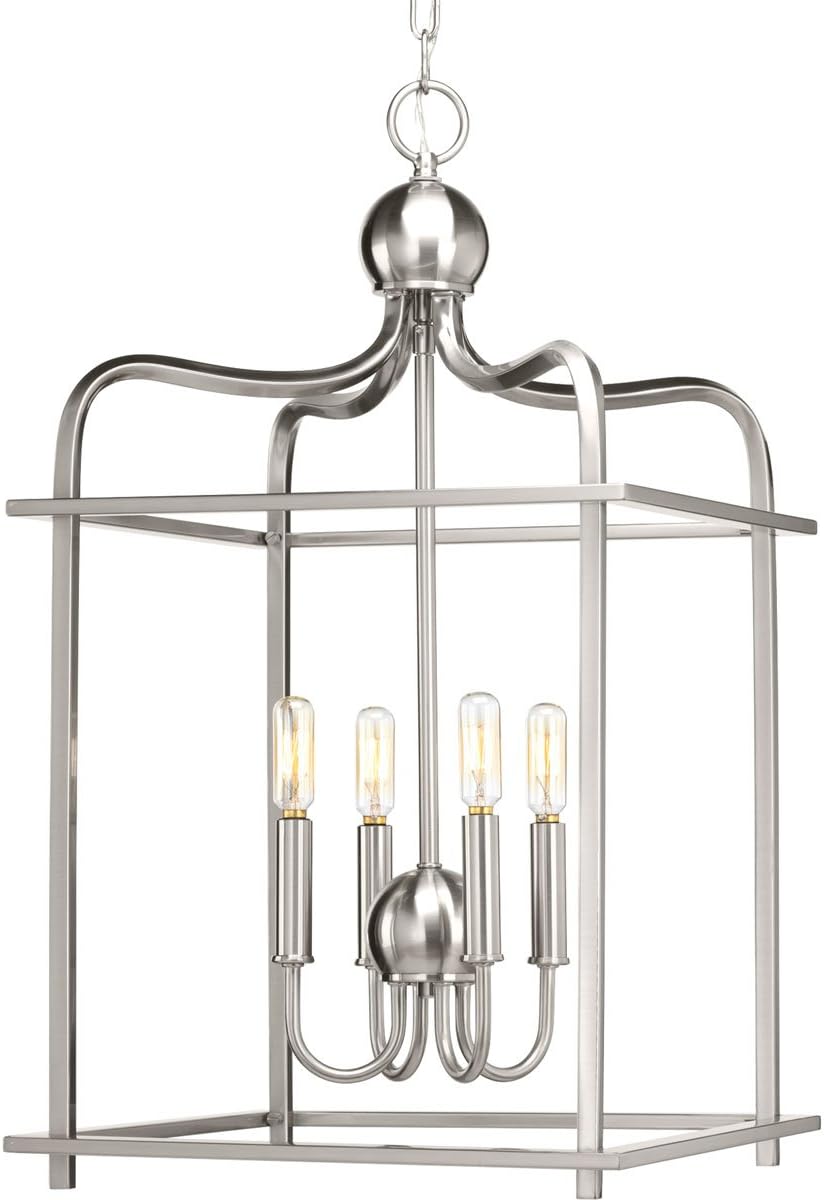 Best Progress Lighting 4-Light Brushed Nickel Foyer Pendant