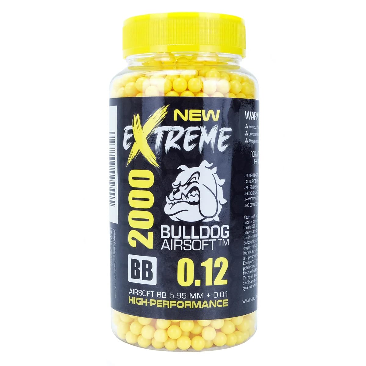 BULLDOG AIRSOFT Extreme Bulldog 6MM 0.12g Yellow 2000 Airsoft BB Pellets