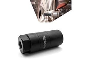 cerfioo 1 PC Car Oil Pressure Switch Socket, 3/8" Drive or 1-1/8" Hex Oil Pressure Sending Socket for 1" and 1-1/16" Switches 1/2" Chamfered Square Driver, Universal Disassembly Tool for Car (Black)