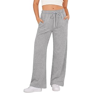 ZDC Girls Wide Leg Sweatpants Drawstring Baggy Loose Kids Solid Athletic Trackpants 7-14Y