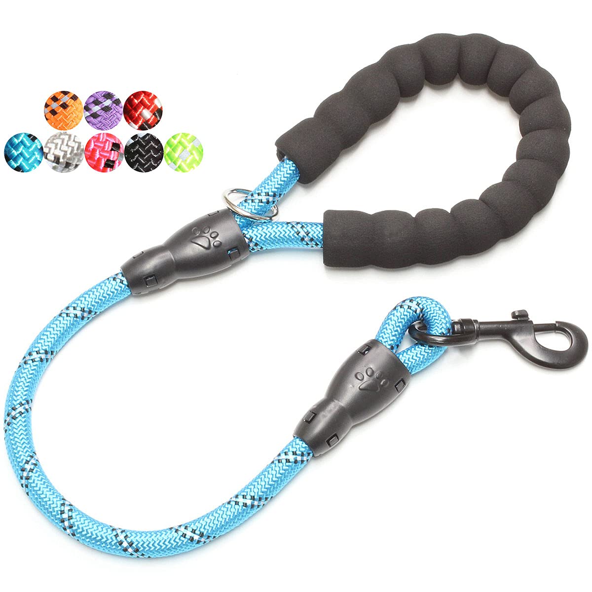 Photo 1 of BAAPET 2/4/5/6 FT Dog Leash with Comfortable Padded Handle and Highly Reflective Threads for Small Medium and Large Dogs (2FT-1/2'', Blue)