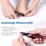 FERYES Precision Toenail Clippers Thick Nails with Leather Case view 5