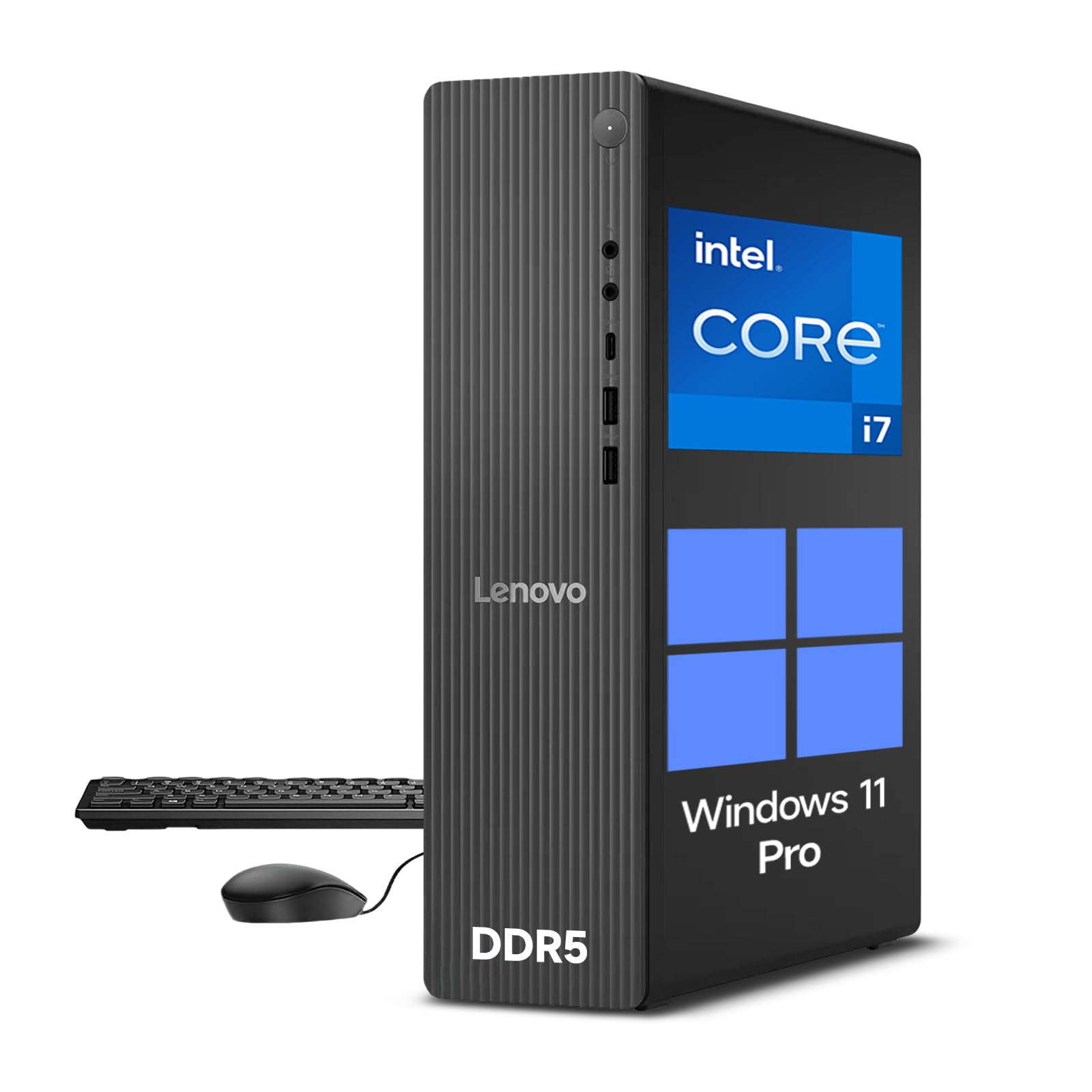 Lenovo Desktop Computer Tower PC, 14th Gen Intel 20-Core i7, Small Form Factor PC Tower Computer Desktop for Business, Gaming&Home Office, Windows 11 Pro | 32GB DDR5 1TB SSD, Ethernet RJ-45, Wi-Fi 6