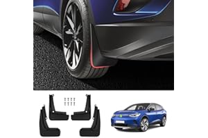 Shademax Mud Flaps Kit 2021 2022 2023 2024 Volkswagen VW ID.4 ID4 Accessories Front and Rear Splash Guards Fender Vehicle Sediment Mudflaps Tire Wheel Protector Mudflaps All Weather Protection