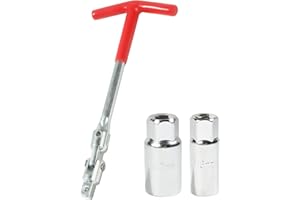 iolory Automobile Spark Plug Wrench,Automotive Tool,13/16 and 5/8 Spark Plug Socket with T Handle Kit,Car Accessories,Spark P