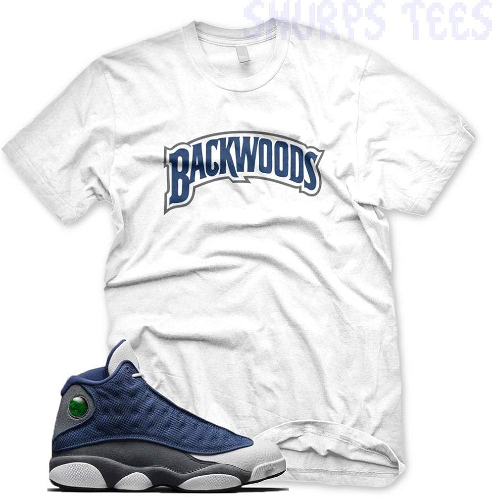 White and navy blue jordan shirt Clearance