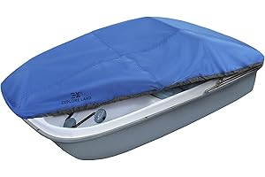 Explore Land Pedal Boat Cover - Waterproof Heavy Duty Outdoor 3 or 5 Person Paddle Boat Protector, Blue